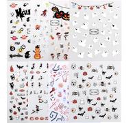 8 Sheets Halloween Glow in The Dark Nail Art Stickers, Nail Wraps Gel Stickers Decals Self Adhesive, Spider Web Pumpkin Bat Ghost Witch Luminous Supplies Nail Art Design Decoration Accessories
