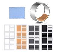 8 Sheets Invisible Ring Sizers Adjuster,Invisible Ring Sizer Adjuster and a Clean Cloth, Invisible Ring Sizers Adjuster for Loose Rings Spacer Silicone Guard Ring Clips Jewelry Ring Tightener