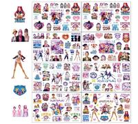 8 Sheets Kp0-P Dem-0n Hun-ters Tattoos Children, Temporary Tattoo Set with Hun-trix Designs, Waterproof Tattoo for Children's Birthday Party Decoration, Gift for Boys and Girls Anime Fans