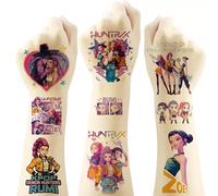 8 Sheets kpop demon hunters Temporary Tattoos for Kids Korean Idol Huntrx,Saja Boys,Jinwoo,Rumi,Tiger Decal Temporary Tattoos Body Stickers for Birthday Party Decorations,DIY Activity Supplies