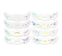 8 Sheets Laser Halloween Freckle Tattoos - Waterproof Face Stickers for Gothic Party Makeup & Spooky Looks