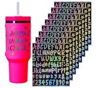 8 Sheets Letter Stickers for Stanley Cups, Vinyl Letter Stickers Alphabet Stickers to Persoanlize Your Cups DIY Name Stickers Water Bottles Personalized Name Stickers Letter Sticker for Decoration