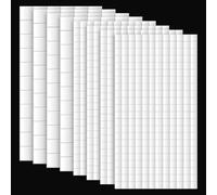 8 Sheets Squares Foam Tape Craft Double Sided, 1320PCS Total Self Adhesive Sticky Dots, Precut Squares Strips 3D Mini Foam Stickers for DIY Arts & Crafts, 2 Sizes (0.47in/12mm, 0.24in/6mm)
