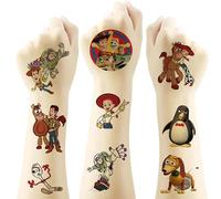 8 Sheets Story Tattoos, 138Pcs Variety Tiny Waterproof Popular Animated Movie Themes Temporary Tattoos, Party Decorations, Kids and Teens