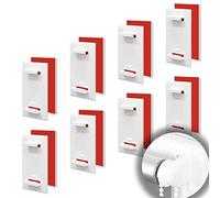 8 Short Adhesive Brackets for Klemmfix Roller Blind, Double Roller Blind, No Drilling Required, Replacement for Fixing to Fixed Window PVC Balcony Door