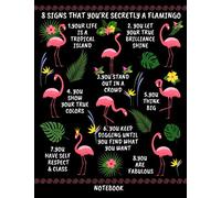 8 Signs That You're Secretly a Flamingo: Notebook College Ruled Composition Journal With Lined White Paper