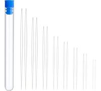 8 Sizes 16pcs Bead Needle Beading Needle, Steel Big Eye Beading Needles with Storage Bottle for Seed Beads Jewellery Making Embroidery Needles