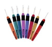 8 Sizes 2.5-6mm LED Light Up Crochet Lite Hooks with LED Knitting Needles Sewing Tool Included Batteries