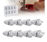 8 Sizes Universal Sewing Rolled Hemmer Foot for Sewing Machine, 3-10mm Rolled Hem Presser Foot Set, Rolls Hemming Attachement Rolled Seam Presser Foot, Sewing Accessories & Tools (8 Sizes)