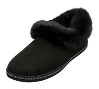 Skechers Women's Cozy Campfire Winter Nights Slippers, Black Microfiber/Faux Fur, 8 UK