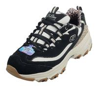 Skechers D'lites-wild Charm Womens Fashion Trainers in Black - 8 UK