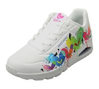 (8) Skechers Jason Naylor Uno Womens Fashion Trainers in White Multicolour