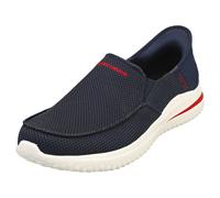 (8) Skechers Slip-ins Delson 3.0 Vegan Mens Slippers Shoes in Navy