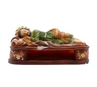 8" Sleeping Saint Joseph Statue | St. Joseph Laying on Bed Platform | Christian Home Décor | Great Catholic Gift for First Holy Communion and Confirmation