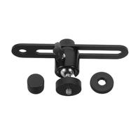 /8 Slider Ball Head Plate with 1/4 Screw Metal Black | 360 Degree Tilt, 3/8 Base Interface, 3/8 Nut Cap and Plastic Washer
