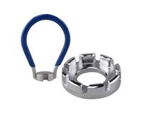 8 Slot Bicycle Spoke Wrench Precision Tool Lightweight Alloy Construction Ergonomic Grip Ergonomic Bicycle Wrench