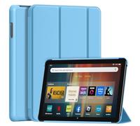 8'' Smart Slim Folding Stand Cover with Soft PU Back Cover, Please Refer Emerald for Compatibility - Sky Blue