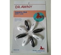 8 SNAG FREE SAFETY PINS / HIJAB / SCARF/ BLACK / WHITE