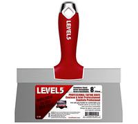 8" Soft-Grip Stainless Steel Taping Knife - Level5 | Pro-Grade | Metal Hammer End | 5-134