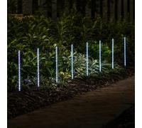 8 Solar Bubble Crystal Stake Lights - Colour Changing Path Garden Lights