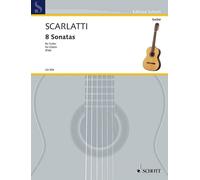 8 Sonatas guitar (intermediate - advanced) Scarlatti Schott Music Saddle-wire st