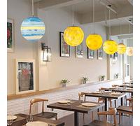8'' Sphel Amen Planet - Themed Pendant Lamp Chaner: Nordic Creative Hanging Lighting for Bedroom, Kitchen, and Cafe (Decorated with Moon, Venus, Jupiter, Uranus, Mars, Saturn)