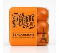 8 St Pierre Brioche Buns Soft and Buttery Taste Pre-Sliced 280g