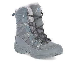 (8, Steel) Trespass Womens Snow Boots Waterproof Zofia