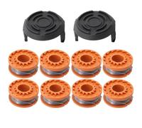 8 Strimmer Line + 2 Cover Replacement Spool Cord for McGregor MCT1825 MCT2X1825 18 V Lawn Trimmer, Lawn Mower Parts(2.5m, 1.5mm Line)