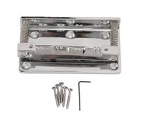 8-String - Adjustable Saddle Plate with Wrench & Screws | Precision String Height & Pitch Control for Professional Sound (Silver, 2.7x1.5x0.5in)