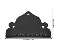 8-String Black Mandolin Tailpiece, Sturdy and Sturdy Zinc Alloy Musical Instrument Accessory, Easy Replacement with Beautiful Look, Decoration for Mandolins, 70mm Long, 42mm