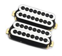8 String Dual Coil Electric Guitar Humbucker Big Hex Adjustable Coil Spliting Pickup N10K/B15K Output Guitar Parts guitar pickup parts (Color : 1Set without frame)