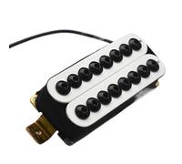 8 String Humbucker Big Hex Adjustable Screw Coil Spliting Pickup N10K/B15K Guitar Parts White(Color:Neck without frame)