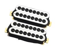 8 String Humbucker Big Hex Adjustable Screw Coil Spliting Pickup N10K/B15K Guitar Parts White(Color:1Set without frame)