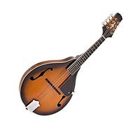 8 String Mandolin by Gear4music Sunburst Teardrop A Style | Traditional A-Style Mandolin, Raised Pickguard for Playability, Dual-Height Adjustable Bridge, Chrome Tuners