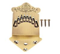 8 String Mandolin Tailpiece, Feather Pattern, Bronze Color Metal Replacement - Durable Craftsmanship, Easy Installation, Ideal for 8 String Mandolins