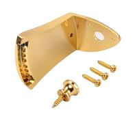8-String Mandolin Tailpiece for Metal Triangle Arched Top - Gold Zinc Alloy Construction with Enhanced Tone and Sustain, Includes Screws and Tail Pin