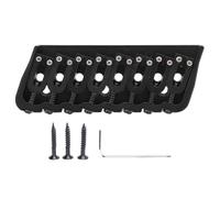 8 String Saddle Bridge for Electric Guitar, String Thru Body Hardtail Bridge Replacement with 10.8mm Spacing, Metal Guitar Bridge with Screws and Wrench for 8 - String