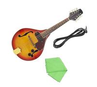 8 String Spruce Wood Top Electroacoustic Mandolin Ethnic Musical Instrument With Cable And Cloth Mandolin for Student