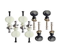 8 String White+Black Ukulele Tuning Pegs Set -, Easy to Use - Great for Ukulele and 4 String Classical Guitar Players - Musical Instrument Parts Accessories