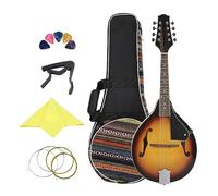 8 Strings Mandolin Basswood Body A-Style Acoustic Mandolin Guitar With Bag Capo Picks Cloth Mandolin for Student