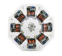 8 Strong Magnets Brushless Model, Brushless DC Motor, Pure Copper Coil, Individually Controlled, for Physics Education