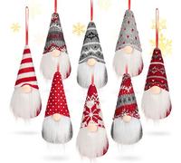 8 Styles Christmas Santa Gnomes Ornaments Handmade Scandinavian Santa Plush Dolls Hanging Christmas Decorations