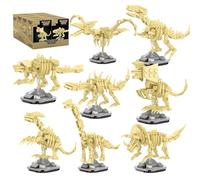 8 Styles Mini Dinosaur Fossils Building Set - 930PCS Dino Skeleton Bricks Kit, Stegosaurus, Brachiosaurus Blocks PlaySet, STEM Education Toy, Collector's Dino Kit for Adult