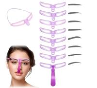 8 Styles Pouple Eyebrow Shaping Kit with Handle,Reusable Eyebrow Stencil Template for Beginners,DIY Brow Kit for Women,Eyebrow Shaper,Eye Brow Shaper Kit,Eyebrow Stencil Kit,Eyebrow Kits for Women
