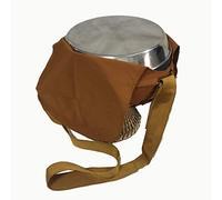 8" Thai Buddhist Monk Alms Bowl Priest Novice Preacher Practitioner Traditional Theravada Orange Cloth Cover Shoulder Strap Rust Proof Stainless Steel Black Utensil Morning Walk Food Container