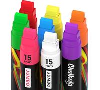 8 Thick Chalk Pens for Windows, Glass, Blackboard, Chalkboard - 15mm Jumbo