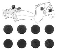 8 Thumbstick Grip Caps for Xbox Series X|S One Controller, Black - Speedlink