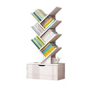 8-Tier Blue Tree Shelf with Drawer, Vertical Display Storage Rack, Bookshelf for Home, Office, Living Room - Perfect for Study & nization