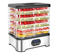 8-Tier Electric Household Dryer with Digital Timer Automatic Dehydration Machine Temperature Control Intelligent Food Dehydrator for Snack Meat Fruit Flower Tea